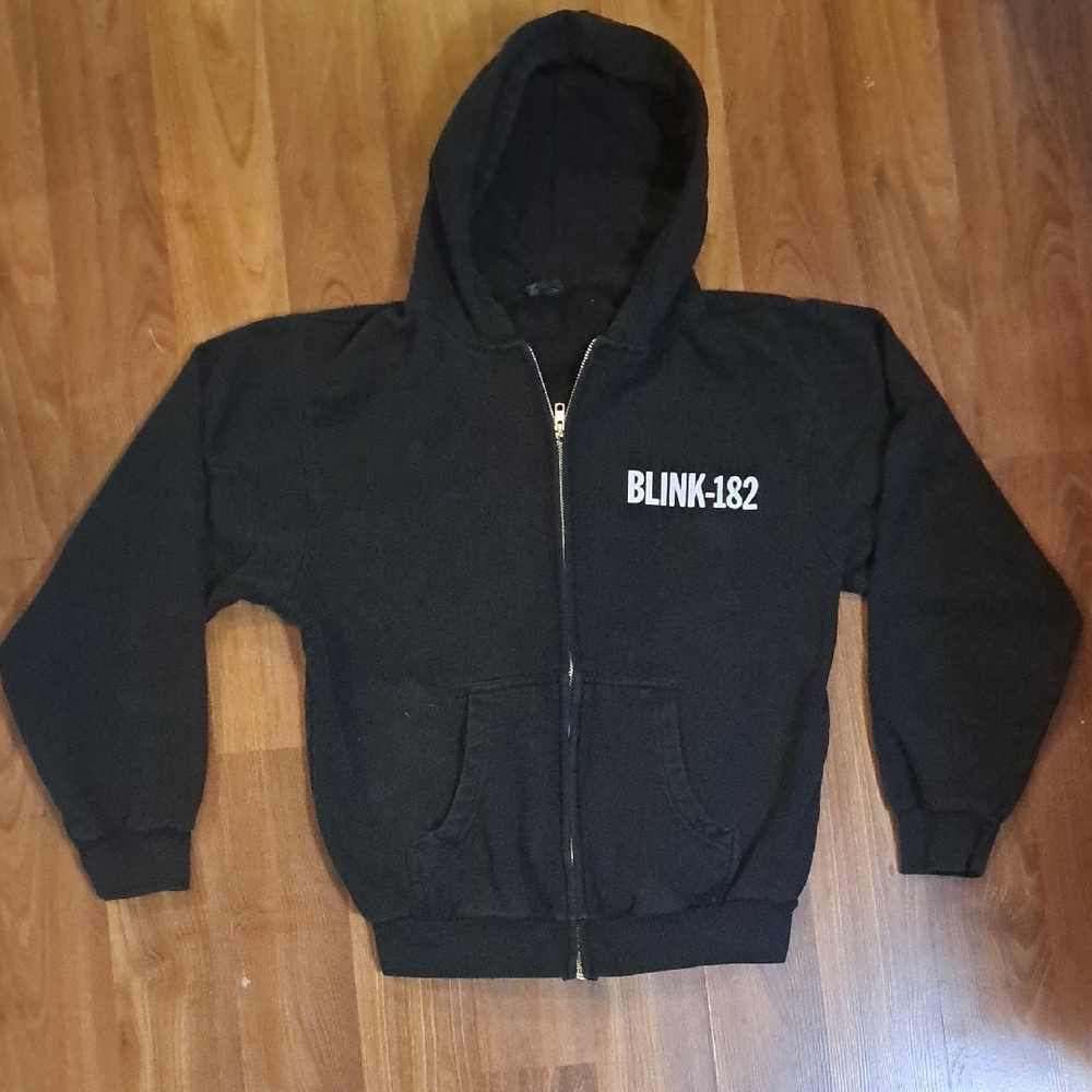 Tultex Black Hoodie. Blink-182 2016 Tour Zipper Hoodie.